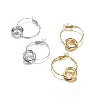 Zinc Alloy Hoop Earring, Donut, plated, for woman 