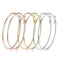 Messing Hoop Ohrringe, Kreisring, plattiert, für Frau, keine, 19.1mm, 10PaarePärchen/Menge, verkauft von Menge