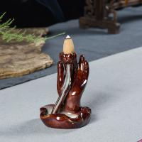 Incense Smoke Flow Backflow Holder Ceramic Incense Burner, Porcelain 