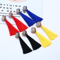 Fashion Tassel Earring, Zinc Alloy, plated 