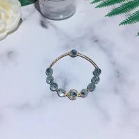 Quartz Bracelets, Green Phantom Quartz, gold color plated, for woman, turquoise blue, 155mm Approx 6 Inch 