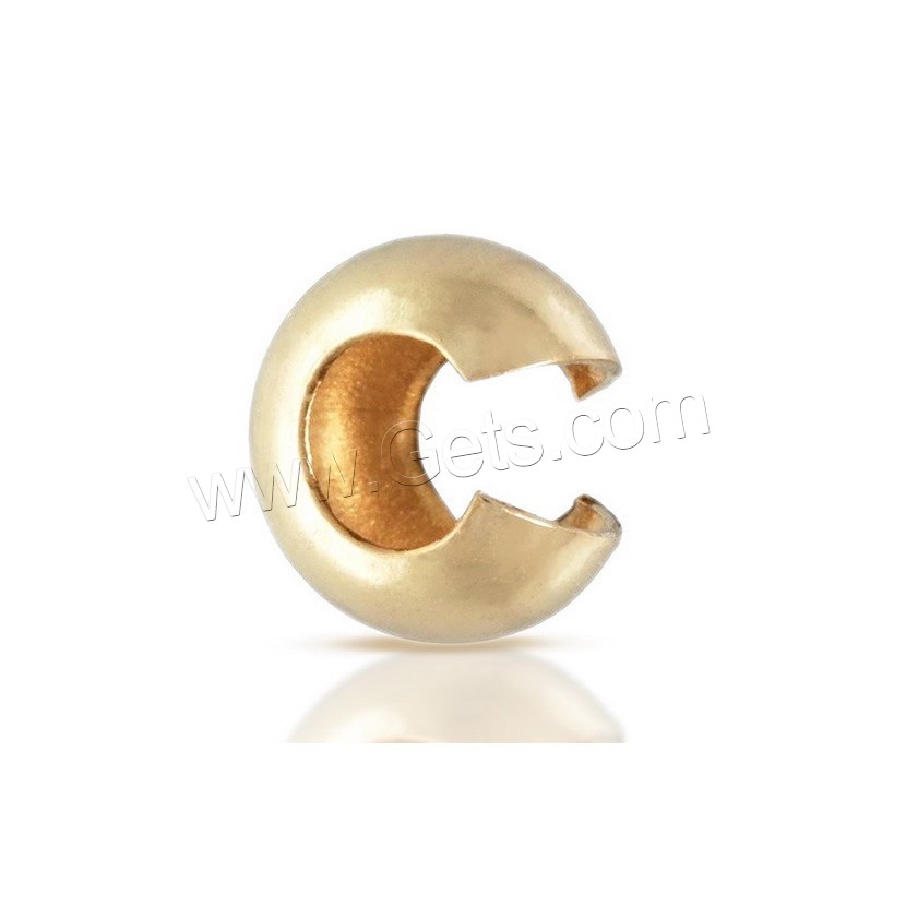 or 14K Perle de positionnement, lune, Plaqué d'or 14K, normes différentes pour le choix, Vendu par PC