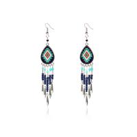 Fashion Fringe Earrings, Zinc Alloy, Flower, plated, for woman, nickel, lead & cadmium free 