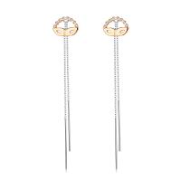 Brass Split Earring, Mask, plated, detachable & micro pave cubic zirconia & for woman 