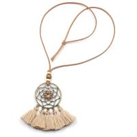 Moda franja Neckalace, Caddice, Patrón Geométrico, para mujer, libre de níquel, plomo & cadmio, 85x47mm, Vendido por Par