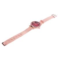 Bracelets de montre pour femmes, cuir PU, avec Alliage & verre, mouvement chinoise, Plaqué de couleur d'or rose, sans imperméable à l’eau, plus de couleurs à choisir Environ 9 , Vendu par PC