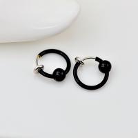 Brass Clip Earring, plated, Unisex, 13mm 