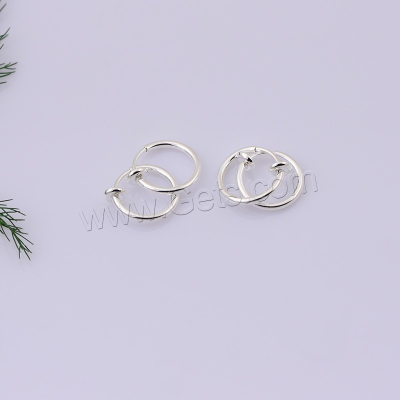 Brass Clip Earring, plated, different size for choice, more colors for choice, 10PCs/Bag, Sold By Bag