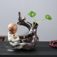 Incense Smoke Flow Backflow Holder Ceramic Incense Burner, Porcelain 