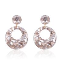 Acrylic Drop Earring, Round, gold color plated, for woman 48*39mm 