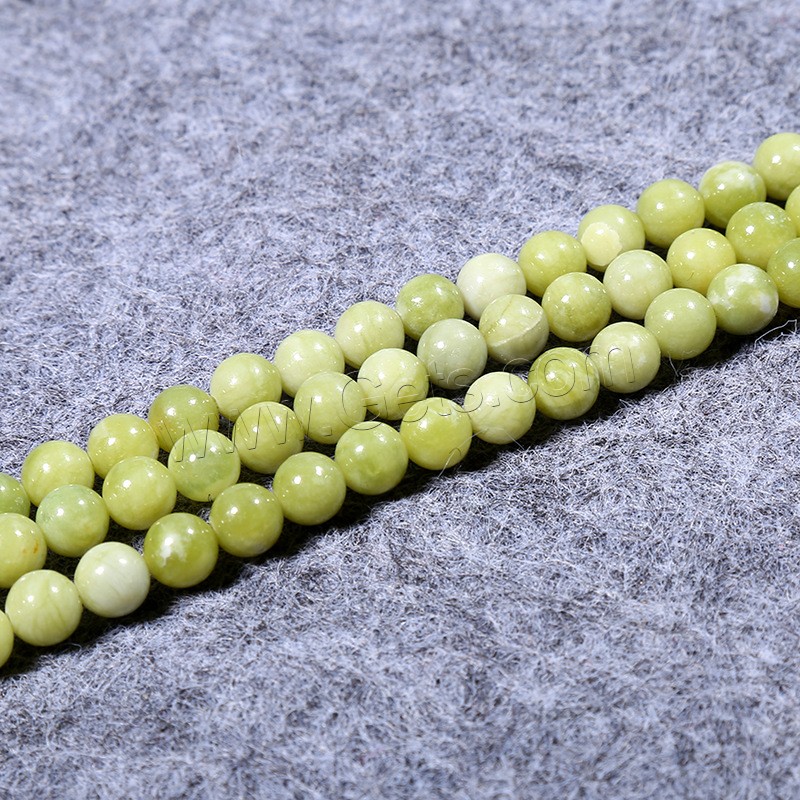 Southern Jade Beads, Round, natural, DIY & different size for choice, green, Length:Approx 15 Inch, Sold By Strand