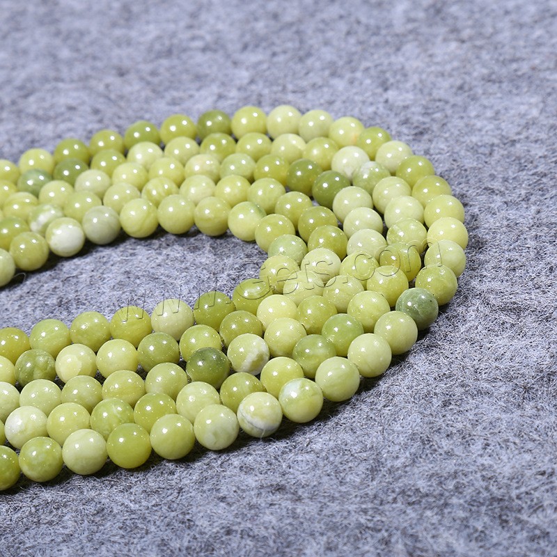 Southern Jade Beads, Round, natural, DIY & different size for choice, green, Length:Approx 15 Inch, Sold By Strand