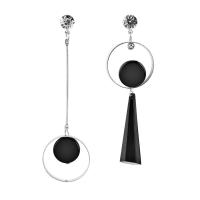 Asymmetric Earrings, Zinc Alloy, plated, for woman nickel, lead & cadmium free, 91mmx25mm 