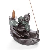 Incense Smoke Flow Backflow Holder Ceramic Incense Burner, Porcelain 