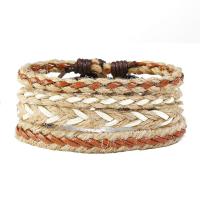 PU Leather Cord Bracelets, 4 pieces & braided & for woman, 60mm Approx 7.08 Inch 