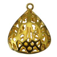 Brass Jewelry Pendants, gold color plated, hollow Approx 2mm 