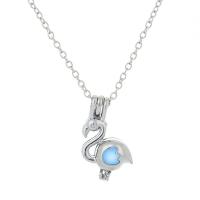 Zinc Alloy Necklace, with 5cm extender chain, platinum color plated, oval chain & for woman & luminated Approx 17.7 Inch 