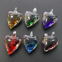 Lampwork Pendants, Heart, mixed colors Approx 6mm 