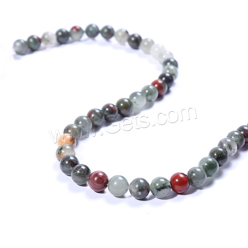 Bloodstone africain goutte, Rond, poli, DIY & normes différentes pour le choix, gris, Longueur:Environ 15 pouce, Vendu par brin