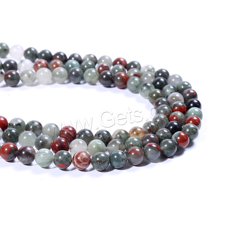 Bloodstone africain goutte, Rond, poli, DIY & normes différentes pour le choix, gris, Longueur:Environ 15 pouce, Vendu par brin