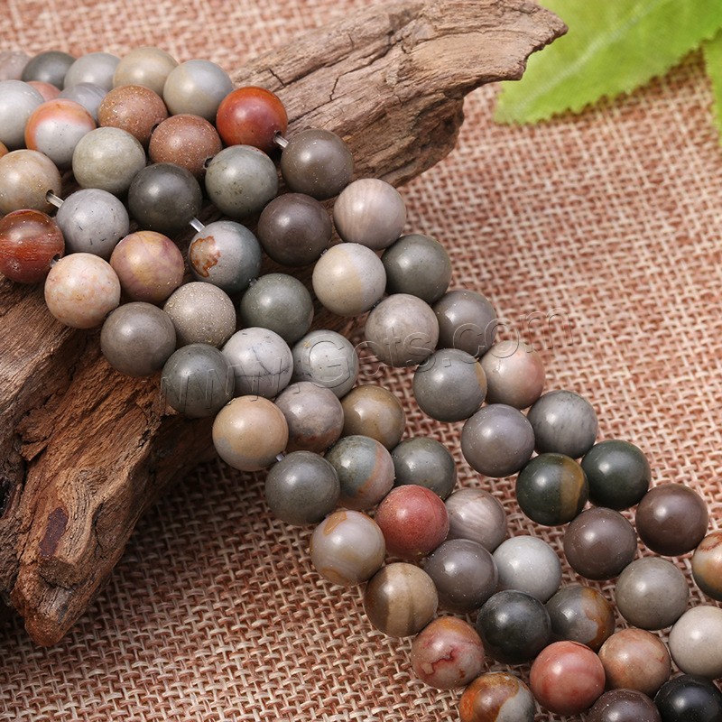 Ocean Calcedony Beads, Round, polished, DIY & different size for choice, grey, Length:Approx 15 Inch, Sold By Strand