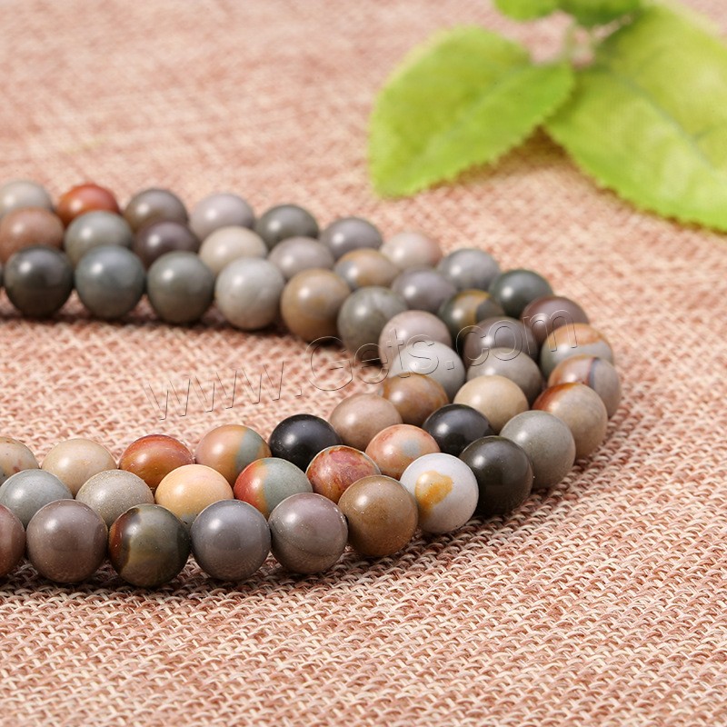 Ocean Calcedony Beads, Round, polished, DIY & different size for choice, grey, Length:Approx 15 Inch, Sold By Strand