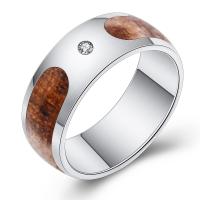 Titan Stahl Fingerring, Titanstahl, Kreisring, unisex & verschiedene Größen vorhanden & Emaille & mit Strass, originale Farbe, 8mm, Größe:7-12, verkauft von PC