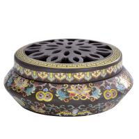 Porcelain Incense Burner, printing, portable & durable & enamel & hollow, multi-colored 