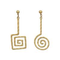 Asymmetric Earrings, Zinc Alloy, zinc alloy post pin, gold color plated, for woman 