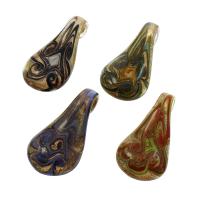 Lampwork Pendants, gold sand, mixed colors Approx 7mm 