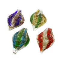 Lampwork Pendants, gold sand, mixed colors Approx 6mm 