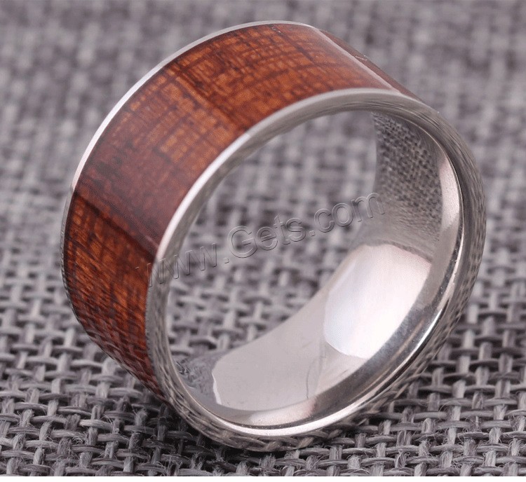 Titan Stahl Fingerring, Titanstahl, Kreisring, unisex & verschiedene Größen vorhanden & Emaille, Kaffeefarbe, Größe:7-12, verkauft von PC