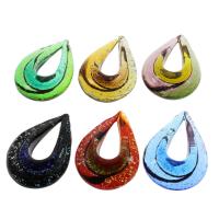 Lampwork Pendants, Teardrop, mixed colors Approx 