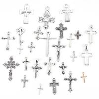 Zinc Alloy Bracelet Findings, Cross, antique silver color plated 70mm 