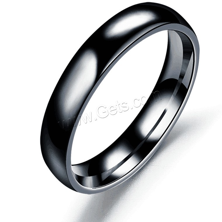 Stainless Steel Finger Ring, plated, Unisex & different size for choice, more colors for choice, 4mm, 10PCs/Lot, Sold By Lot