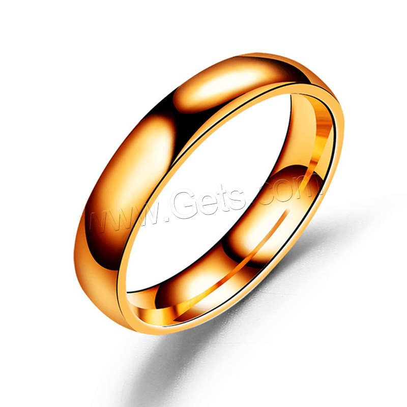 Stainless Steel Finger Ring, plated, Unisex & different size for choice, more colors for choice, 4mm, 10PCs/Lot, Sold By Lot