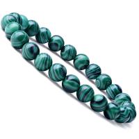 Bracelets de malachite, Rond, pour femme, 8mm Environ 6.9 pouce, Vendu par brin