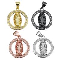 Cubic Zirconia Micro Pave Brass Pendant, plated, micro pave cubic zirconia Approx 