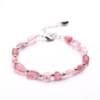 Strawberry Quartz Bracelet, for woman, 6*8mm Approx 5.9 Inch 