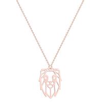 Zinc Alloy Necklace, Stainless Steel, with 60mm extender chain, Lion, plated, Unisex & hollow 17*26mm Approx 17.7 Inch 