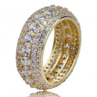 Cubic Zirconia Micro Pave Brass Finger Ring, plated, Unisex & micro pave cubic zirconia nickel, lead & cadmium free 