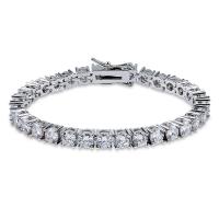 laiton bracelet, laiton fermoir menottes, Placage, longueur différente pour le choix & pavé de micro zircon & pour homme, plus de couleurs à choisir, protéger l'environnement, sans nickel, plomb et cadmium, 5mm, Vendu par brin