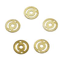 Brass Connector, Flat Round, 1/1 loop, original color, nickel, lead & cadmium free Approx 1mm 