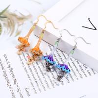 Enamel Zinc Alloy Drop Earring, with enamel & Acrylic, for woman lead & cadmium free 