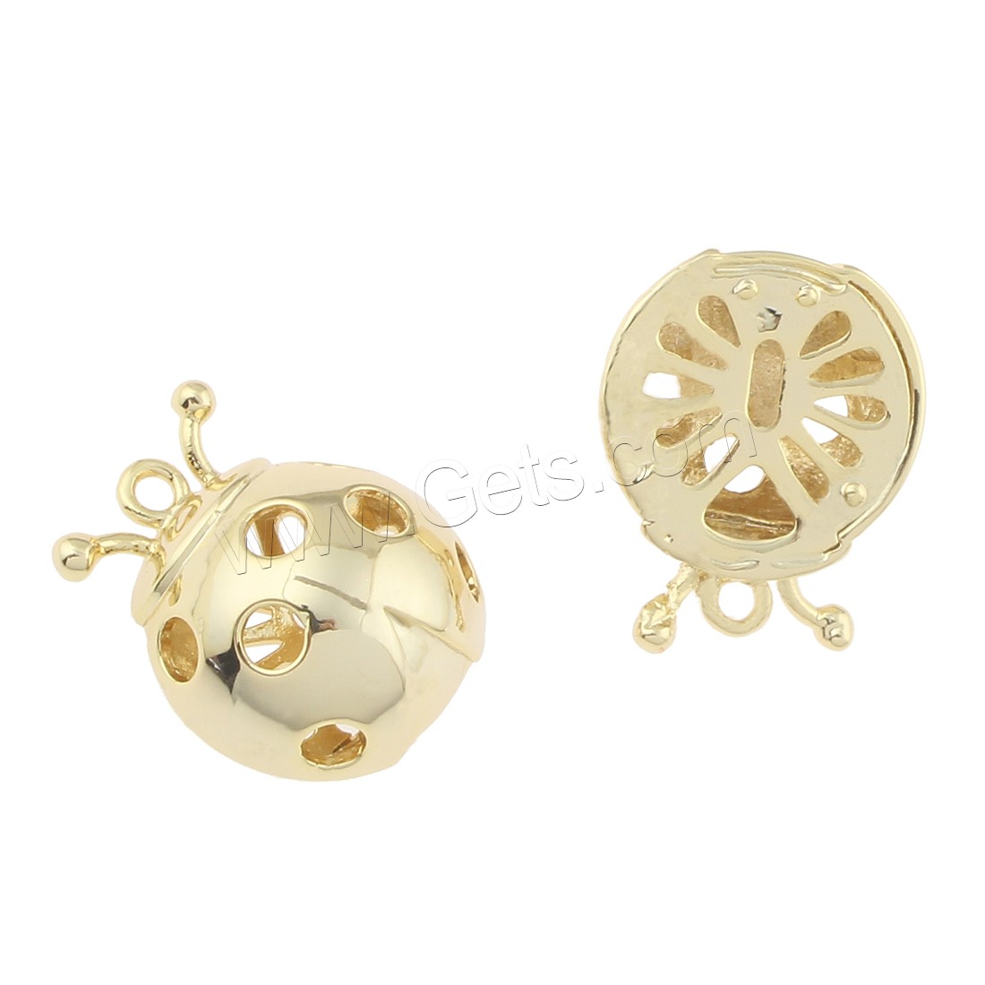 pièces de pendentif en laiton, coccinelle, Placage, plus de couleurs à choisir, 21x18x8mm, Trou:Environ 1mm, Diamètre intérieur:Environ 3mm, Vendu par PC