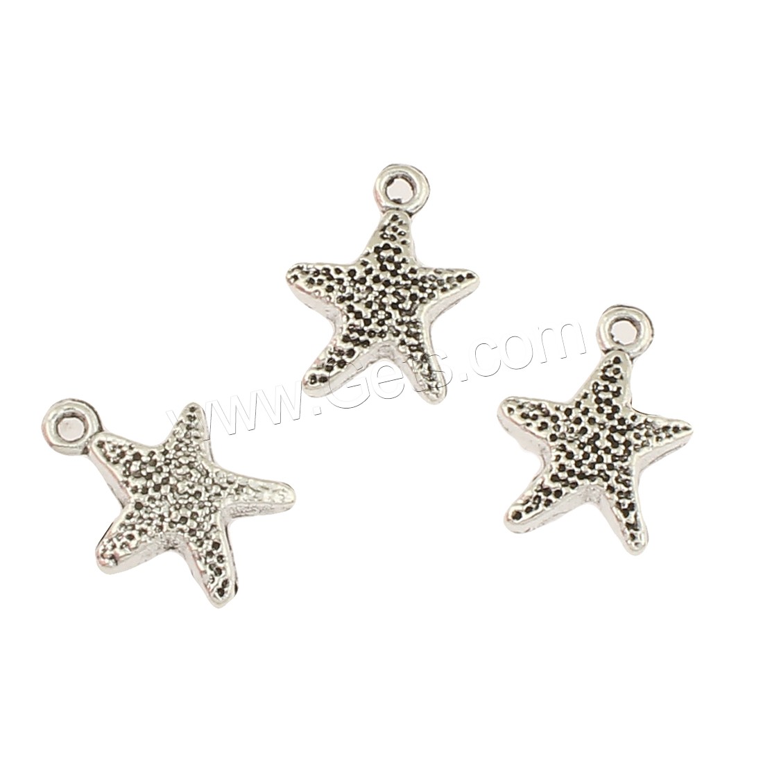 Zinc Alloy Star Pendant, antique silver color plated, nickel, lead & cadmium free, 12x16x3mm, Hole:Approx 2mm, Approx 550PCs/Bag, Sold By Bag