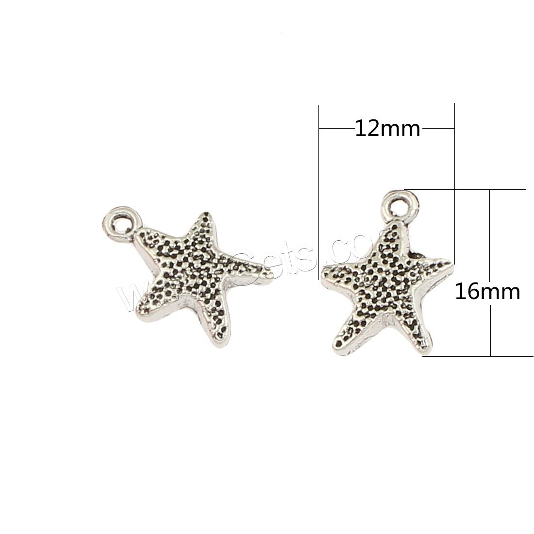 Zinc Alloy Star Pendant, antique silver color plated, nickel, lead & cadmium free, 12x16x3mm, Hole:Approx 2mm, Approx 550PCs/Bag, Sold By Bag