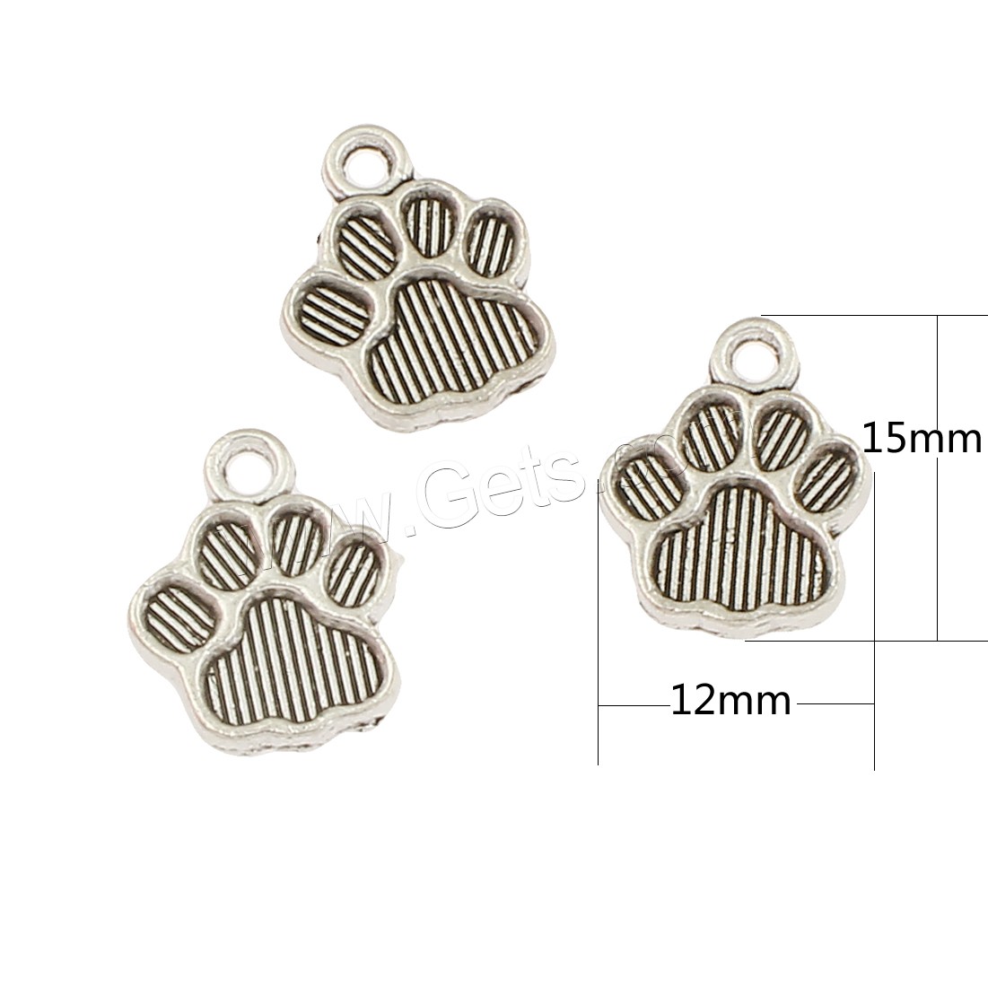 Zinc Alloy Jewelry Pendants, Claw, antique silver color plated, nickel, lead & cadmium free, 12x15x1.8mm, Hole:Approx 2mm, Approx 625PCs/Bag, Sold By Bag