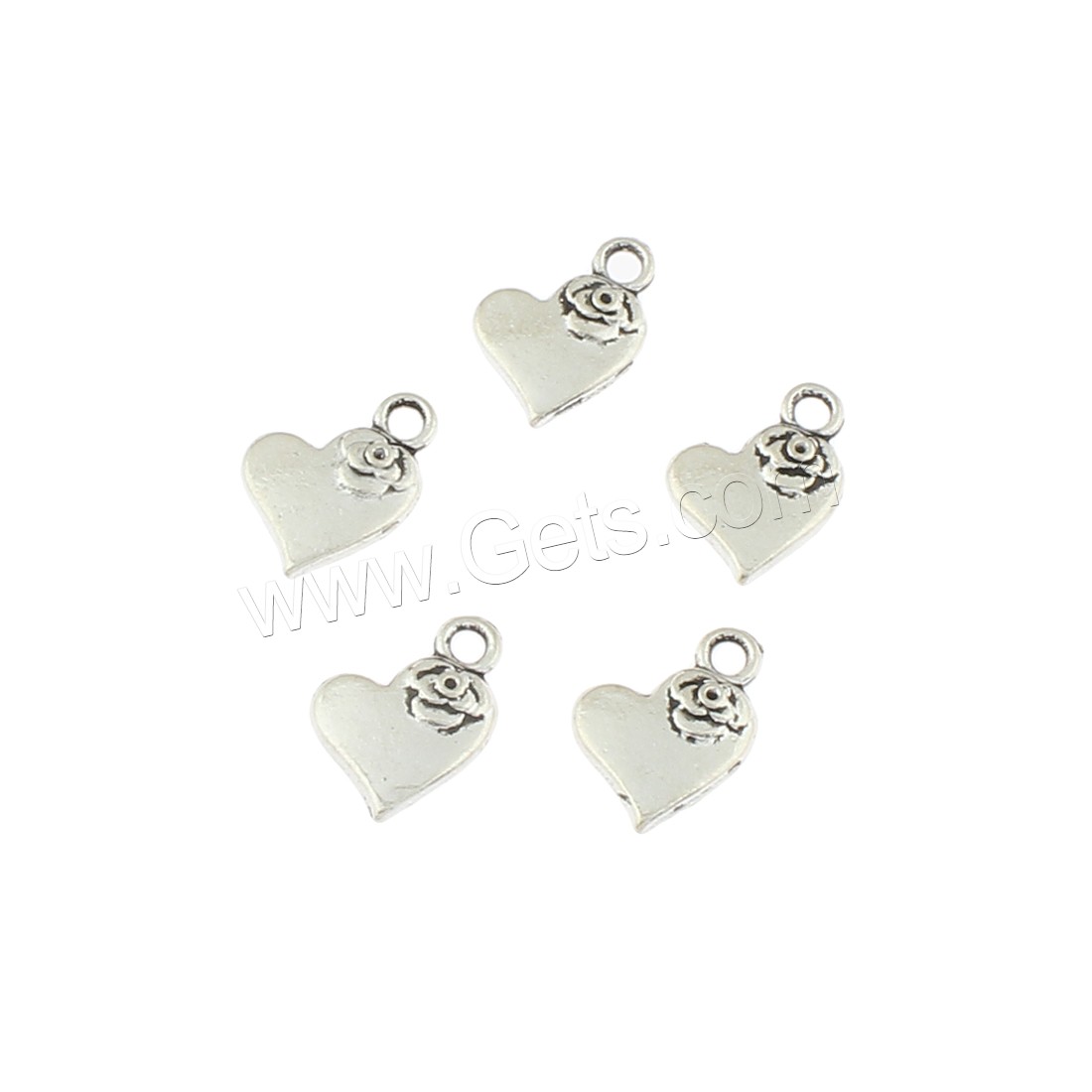 Colgantes de Aleación de Zinc en Forma de Corazón, chapado en color de plata antigua, libre de níquel, plomo & cadmio, 11x15x2mm, agujero:aproximado 2mm, aproximado 500PCs/Bolsa, Vendido por Bolsa