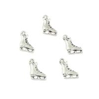 Zinklegierung Schuhe Anhänger, antik silberfarben plattiert, frei von Nickel, Blei & Kadmium, 13x18x3mm, Bohrung:ca. 1mm, ca. 250PCs/Tasche, verkauft von Tasche